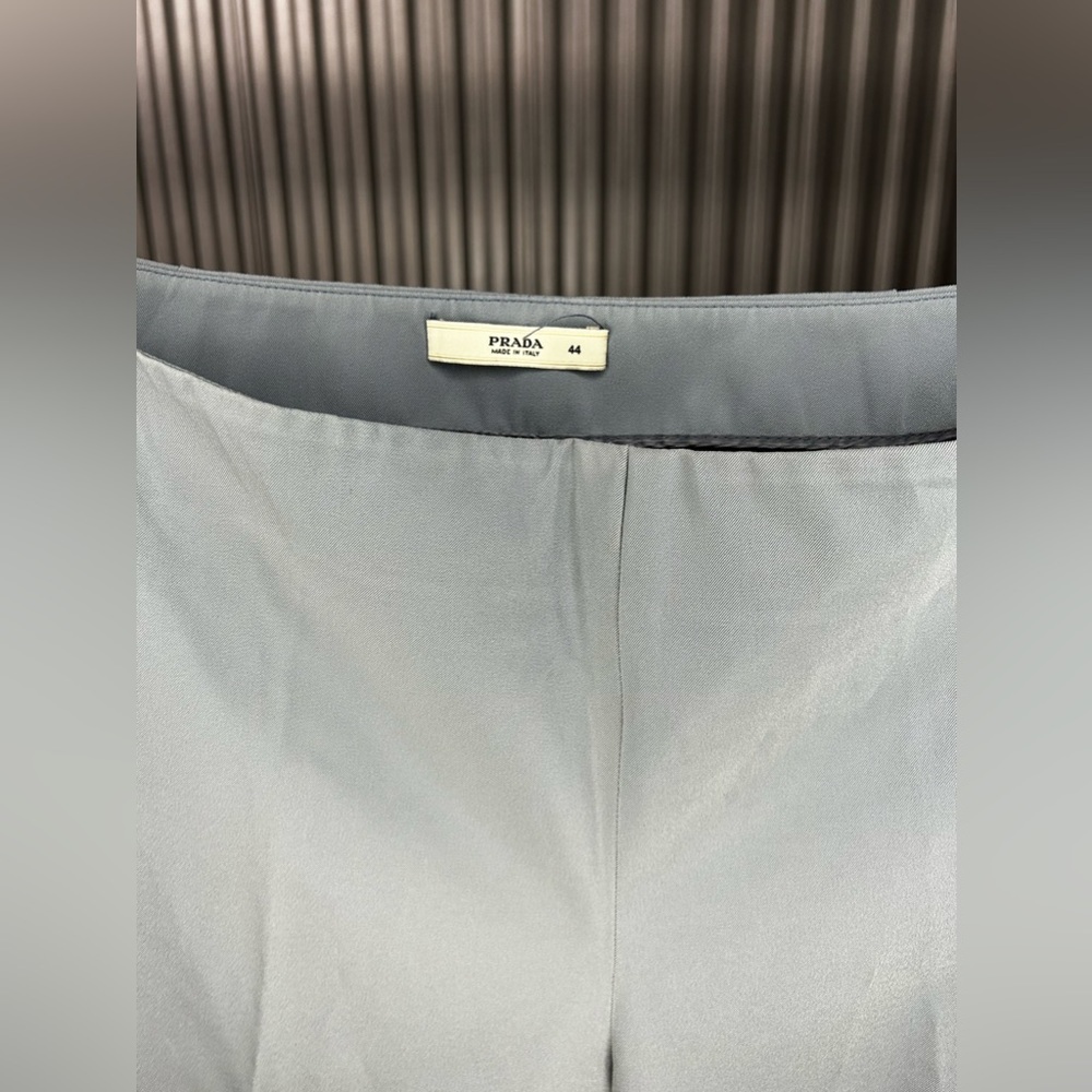 Women’s Prada Designer Blue Polyester Elastane Tapered Trousers Size 44 IT 8 US - Picture 3 of 4